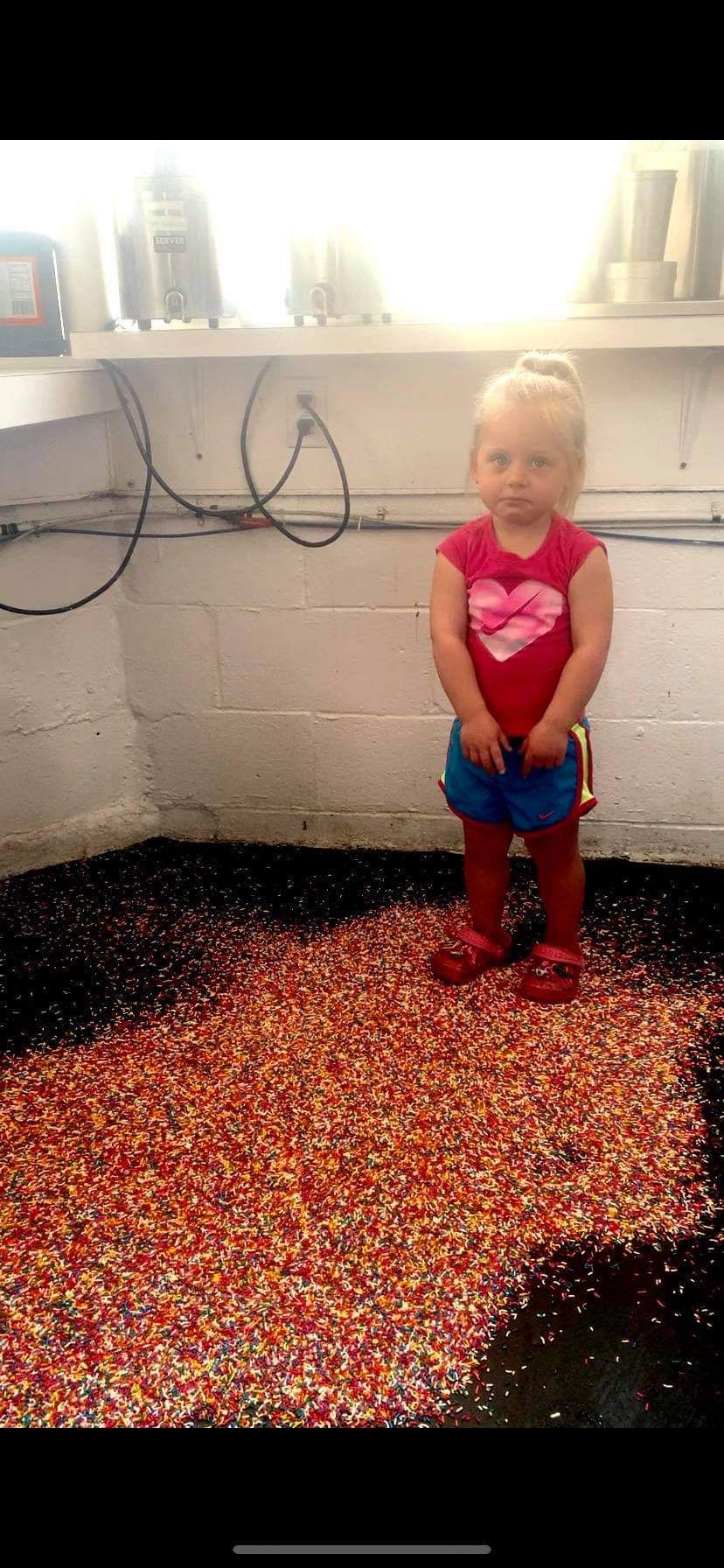 That face as this is the second time she had dumped the sprinkles at the local icecream shop...