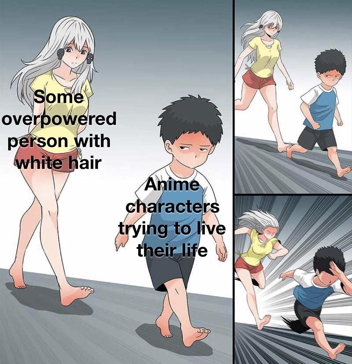 If they have white hair your best choice is to run