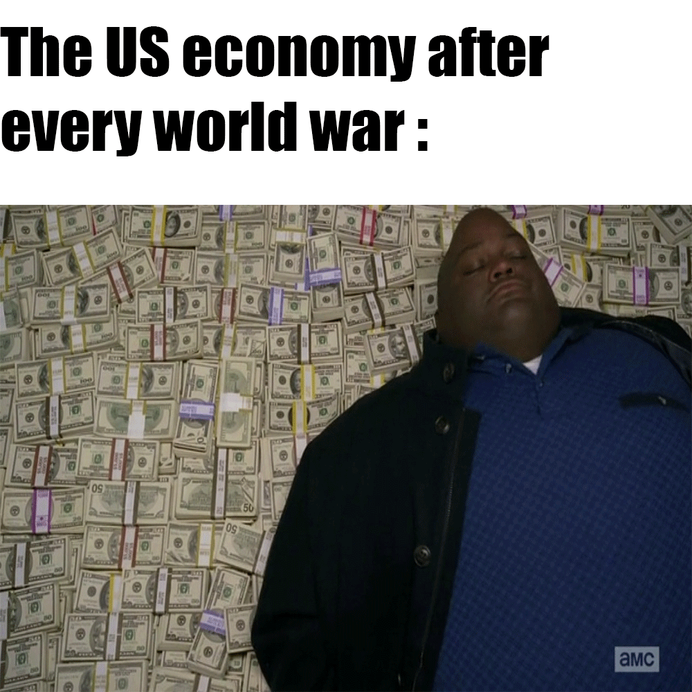 The German economy also always seem to be booming right before a world war...