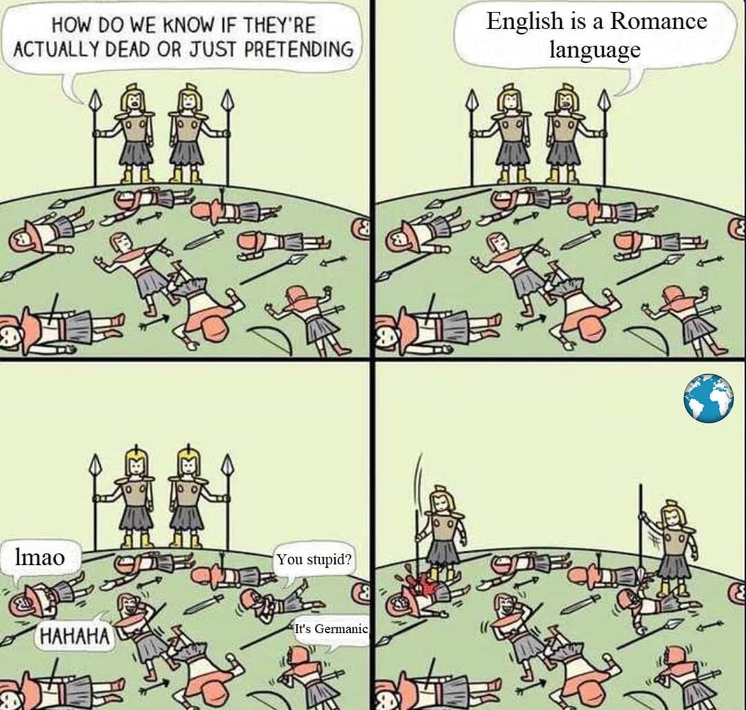 English is a romance language.