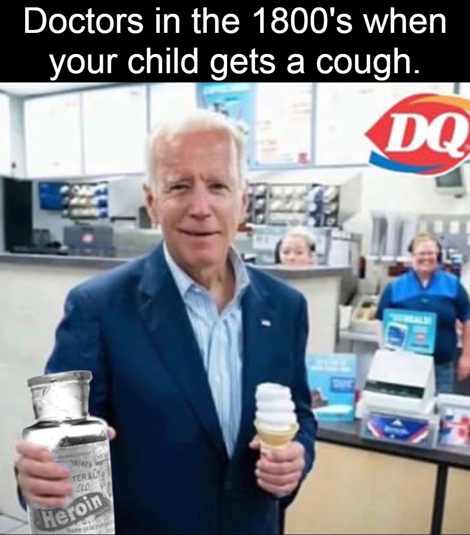 "Could I interest you in some medicinal heroin? It's great for kids!"