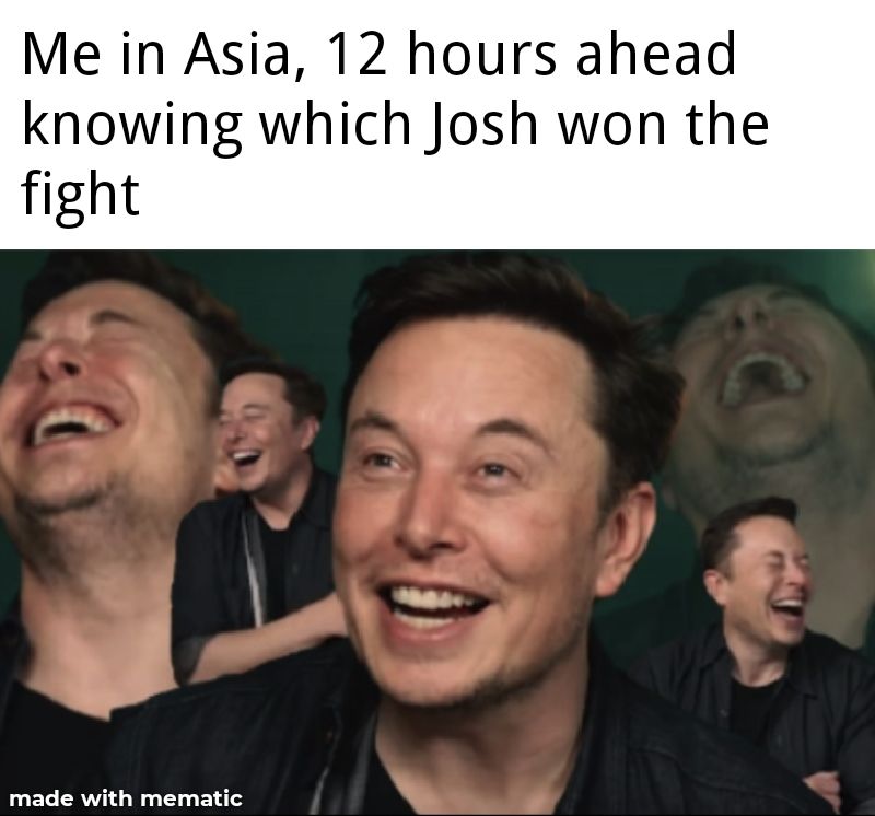 Josh won!!!