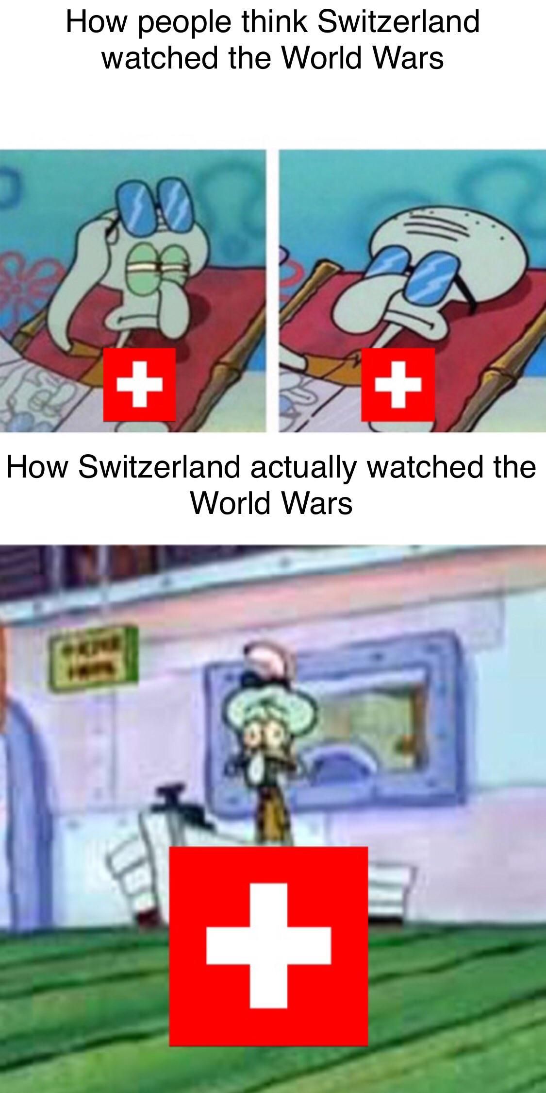 Switzerland during World Wars.