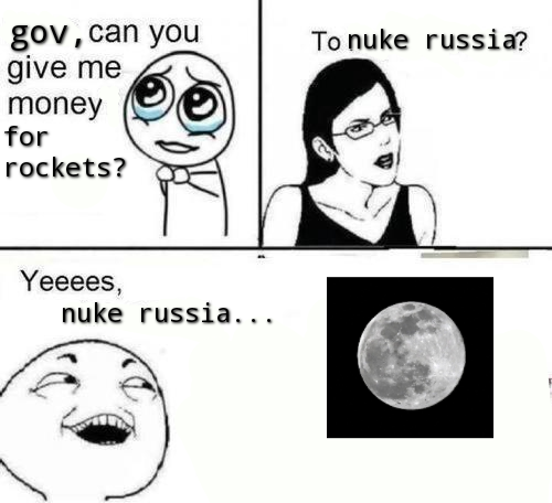 They used ICBM rockets to reach the moon