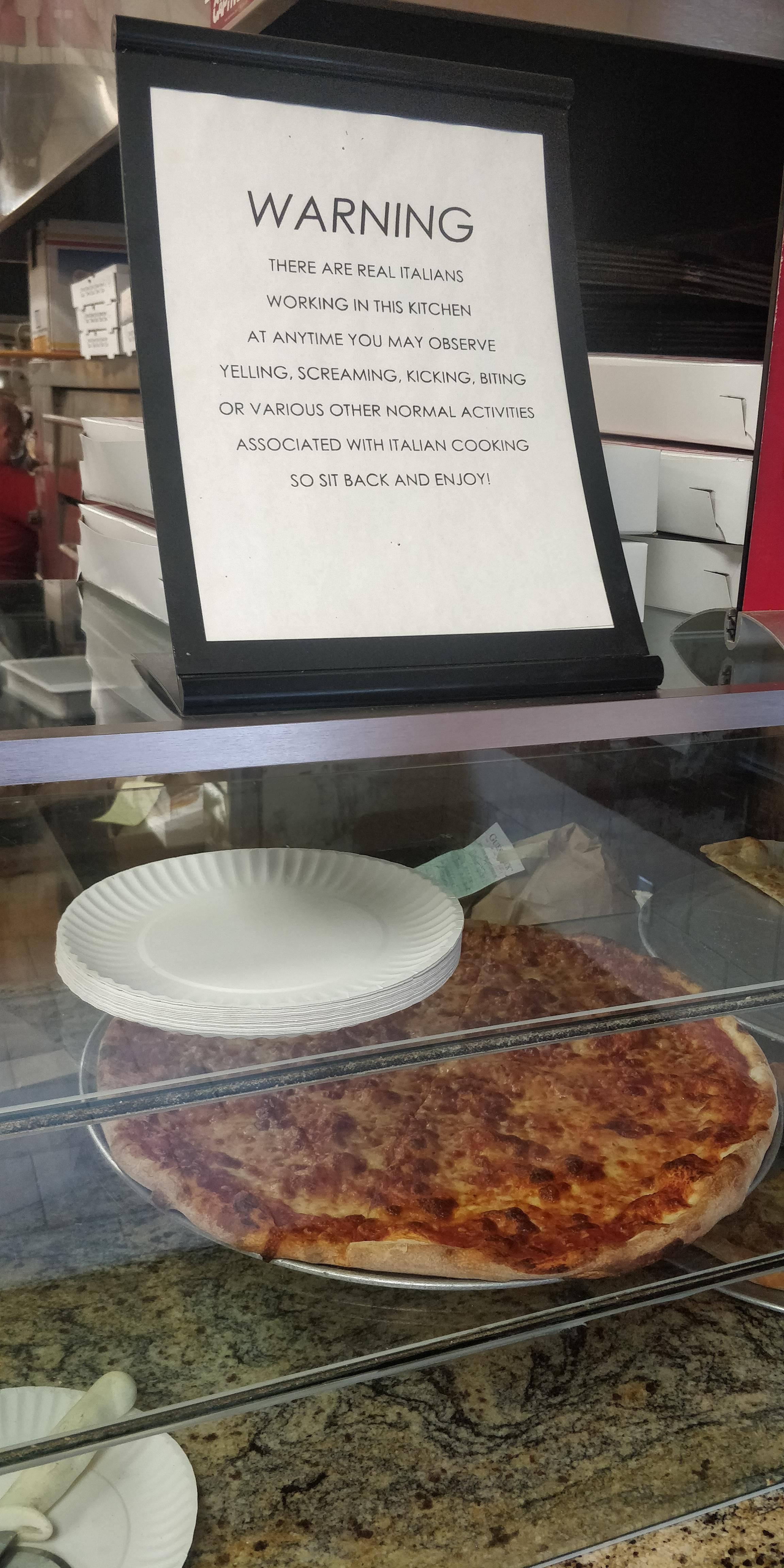 Warning: Italians at my local pizzeria