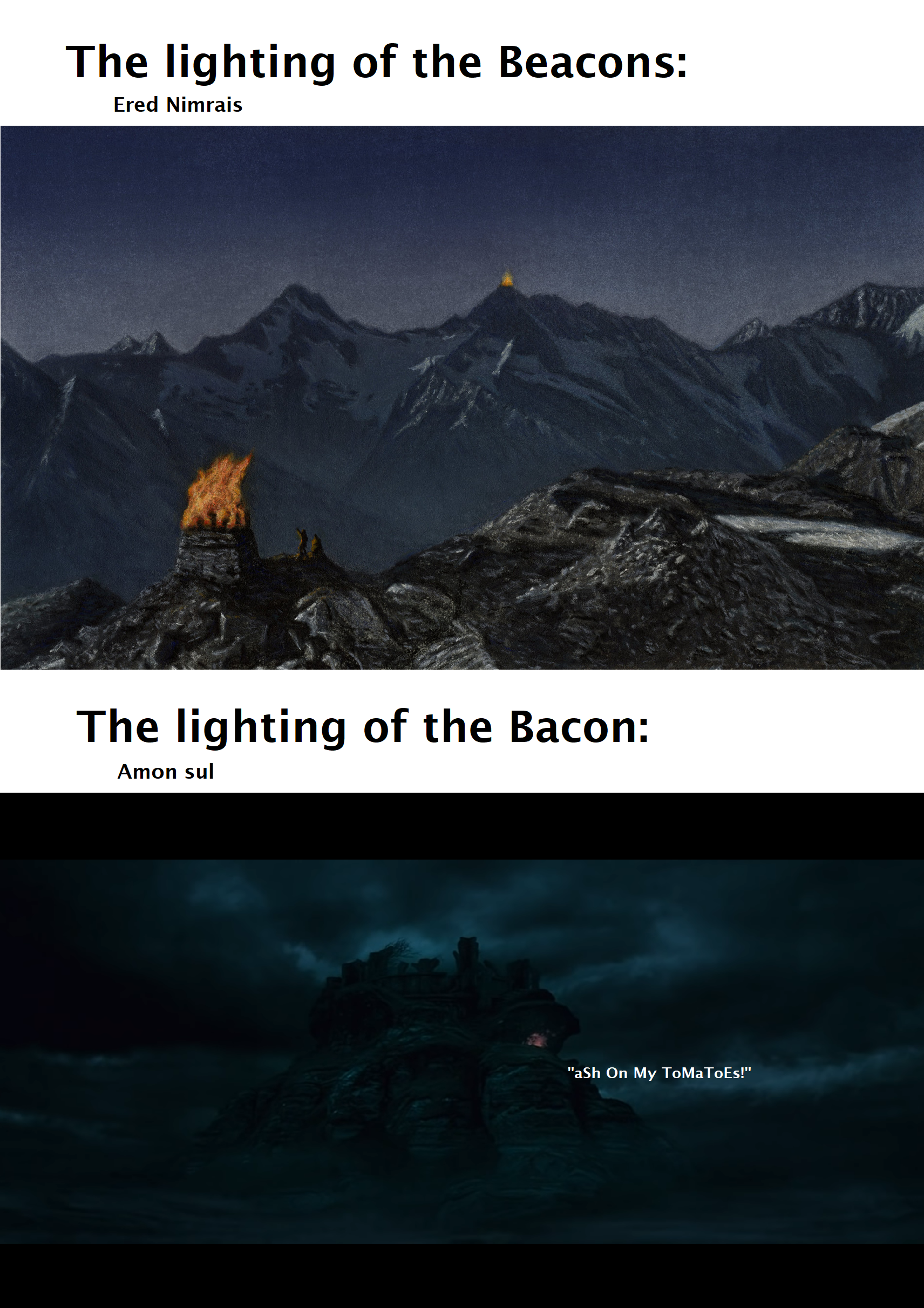 Bacon is kindled.