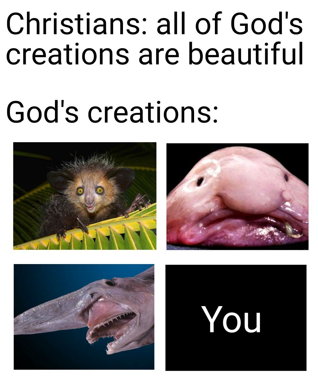 atleast Christians think you're beautiful