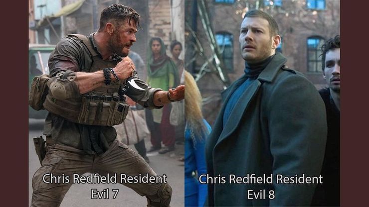 During the Heisenberg bossfight, they call him Boulder punching Redfield. The meme is canon.