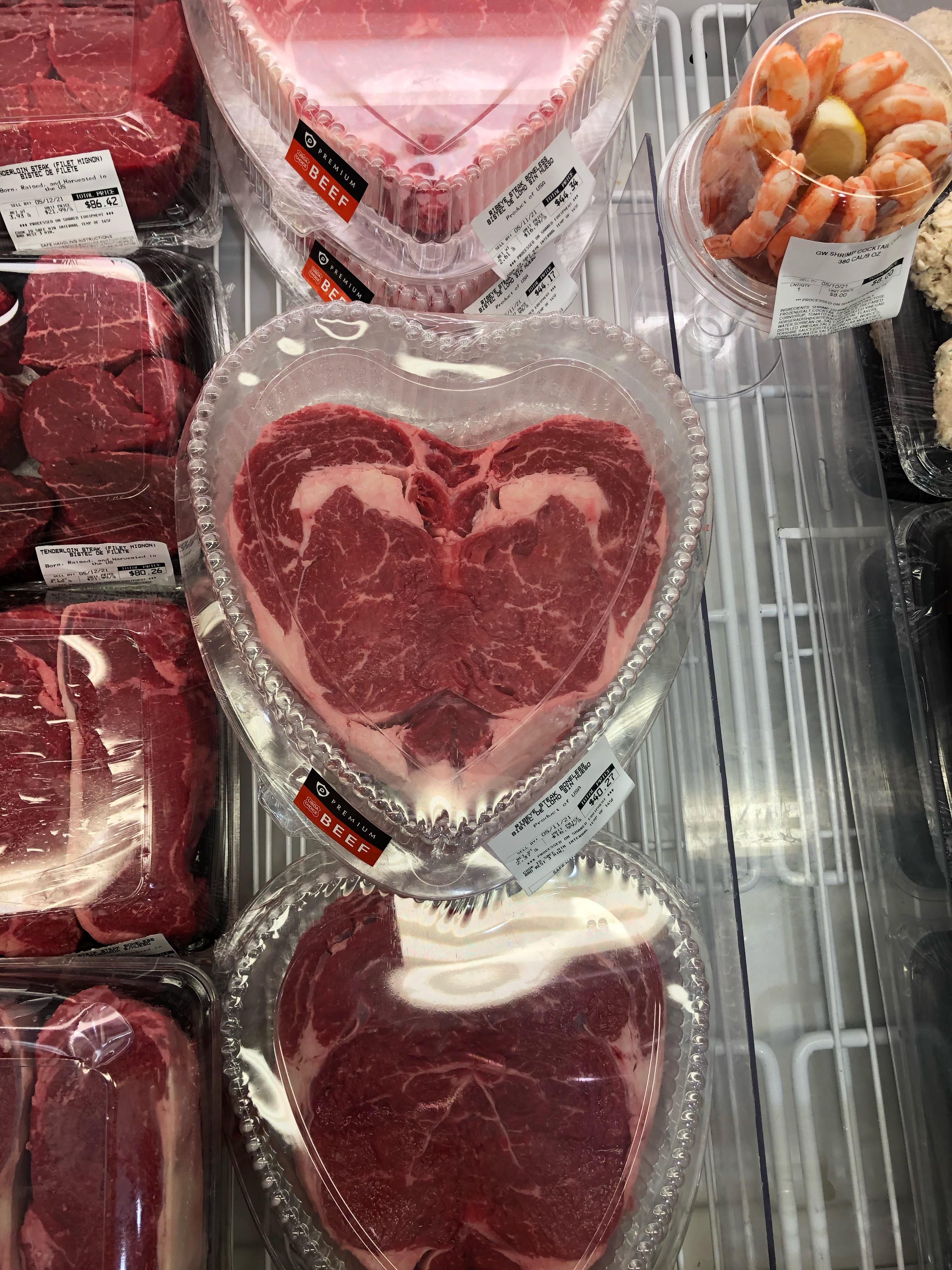 Because every mom wants a heart-shaped steak for Mother’s Day