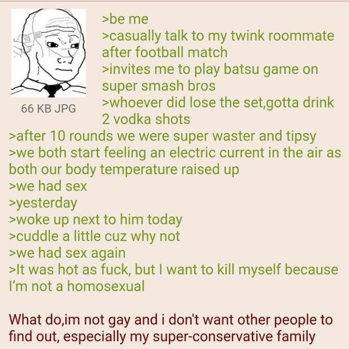 Anon forgot to say "no homo"