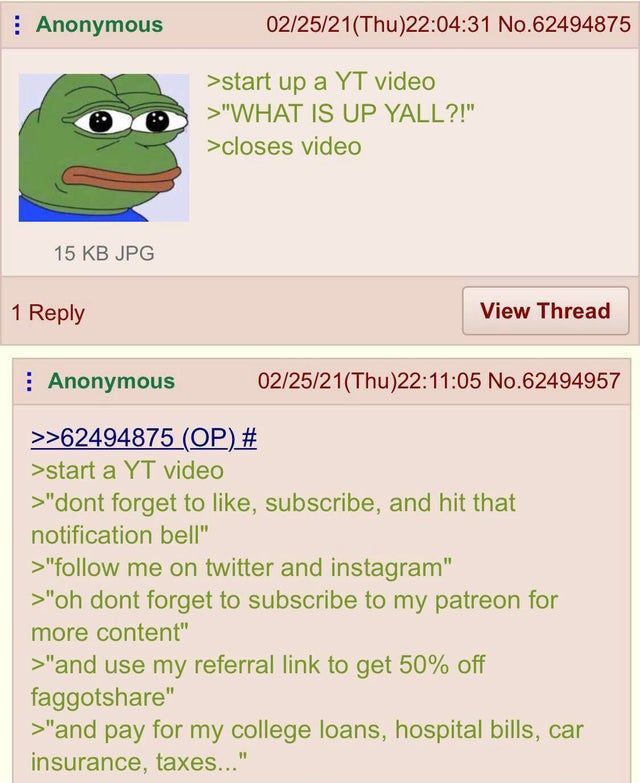 Anons discuss annoying youtubers.