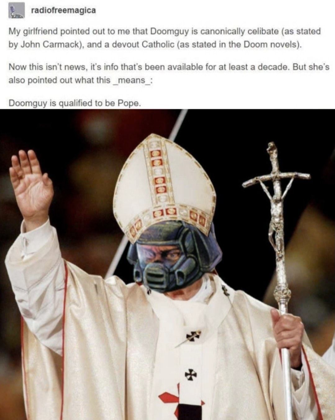 DOOM GUY FOR POPE