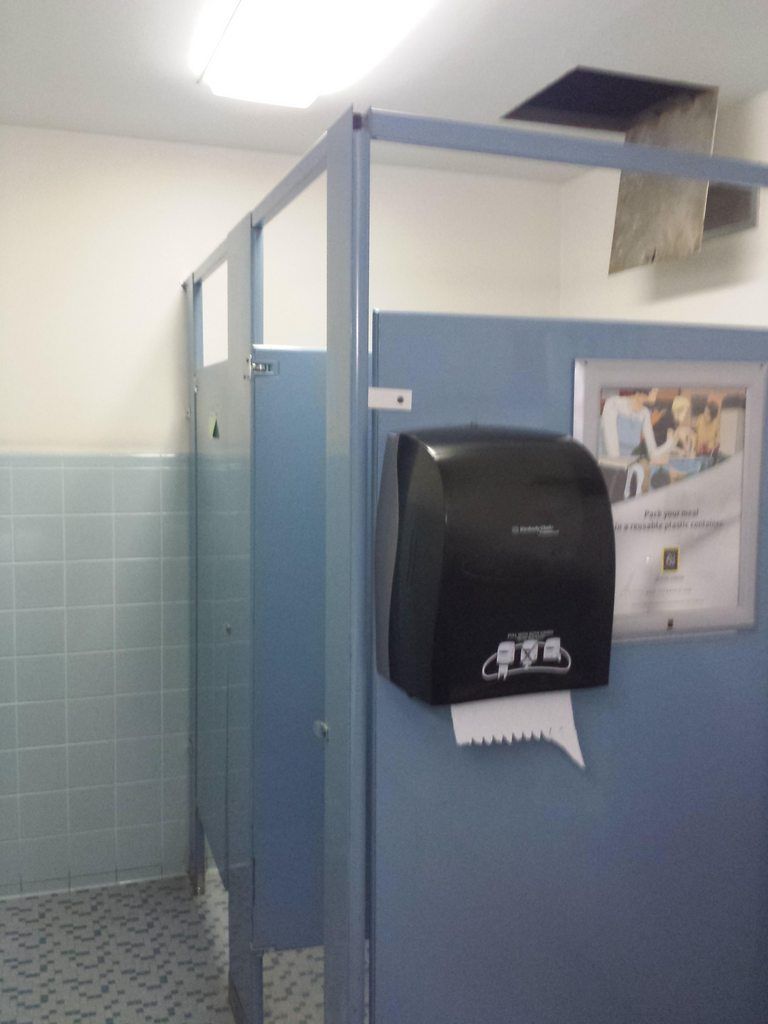 My university's washroom just went full Goldeneye.