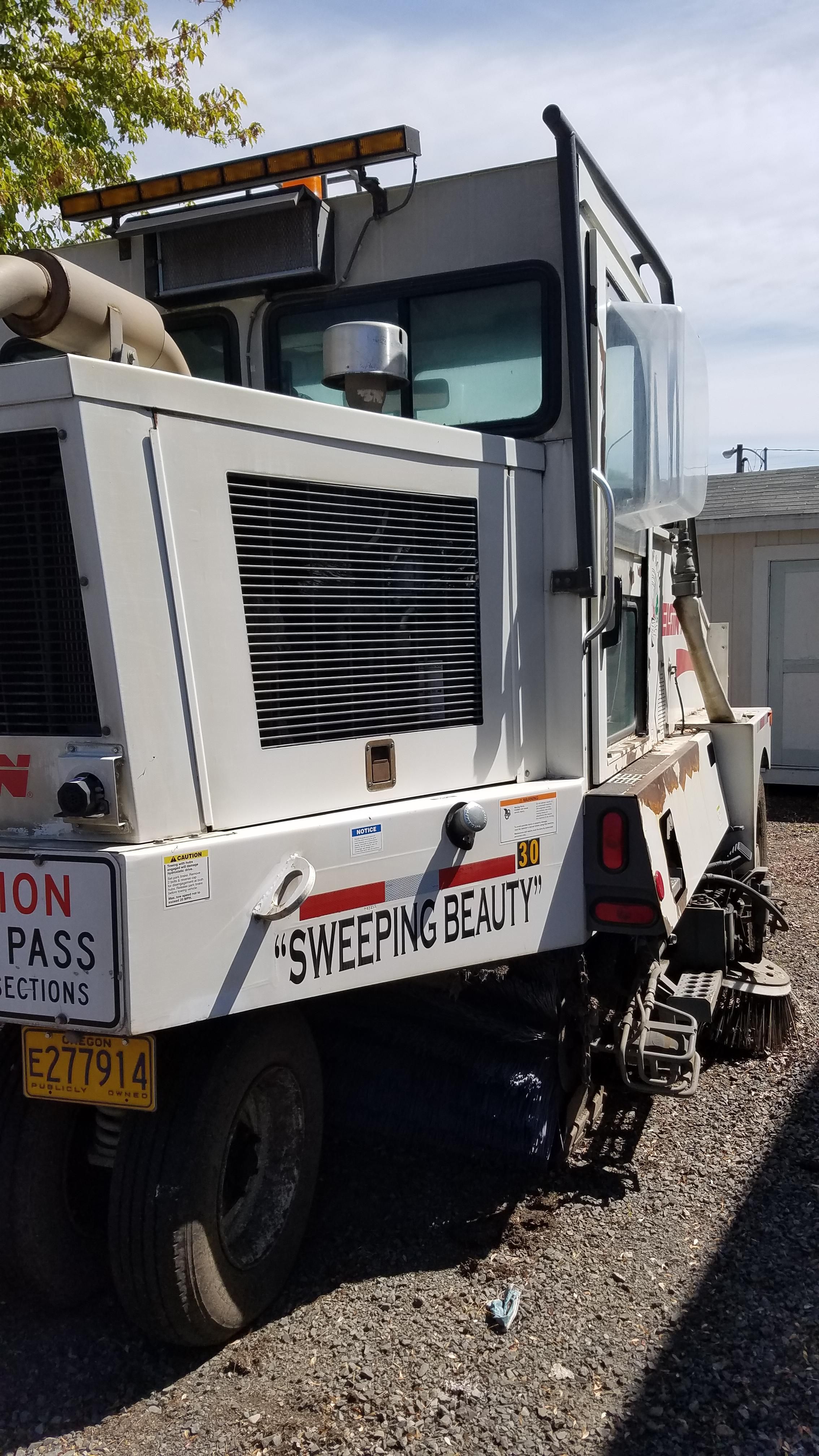 My daughter won our town's "Name the Street Sweeper" contest.
