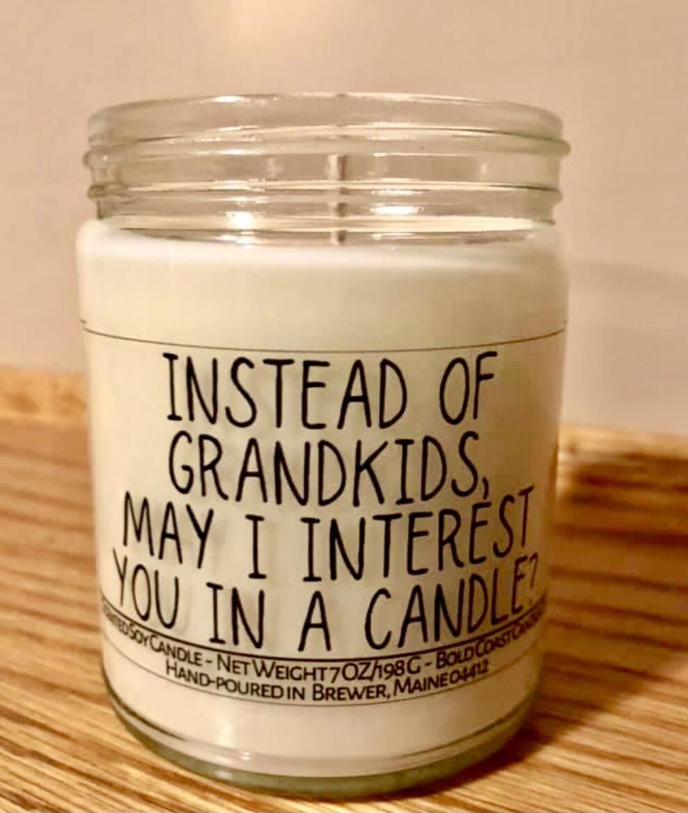 A candle my friend received from her adult daughter for Mother’s Day.