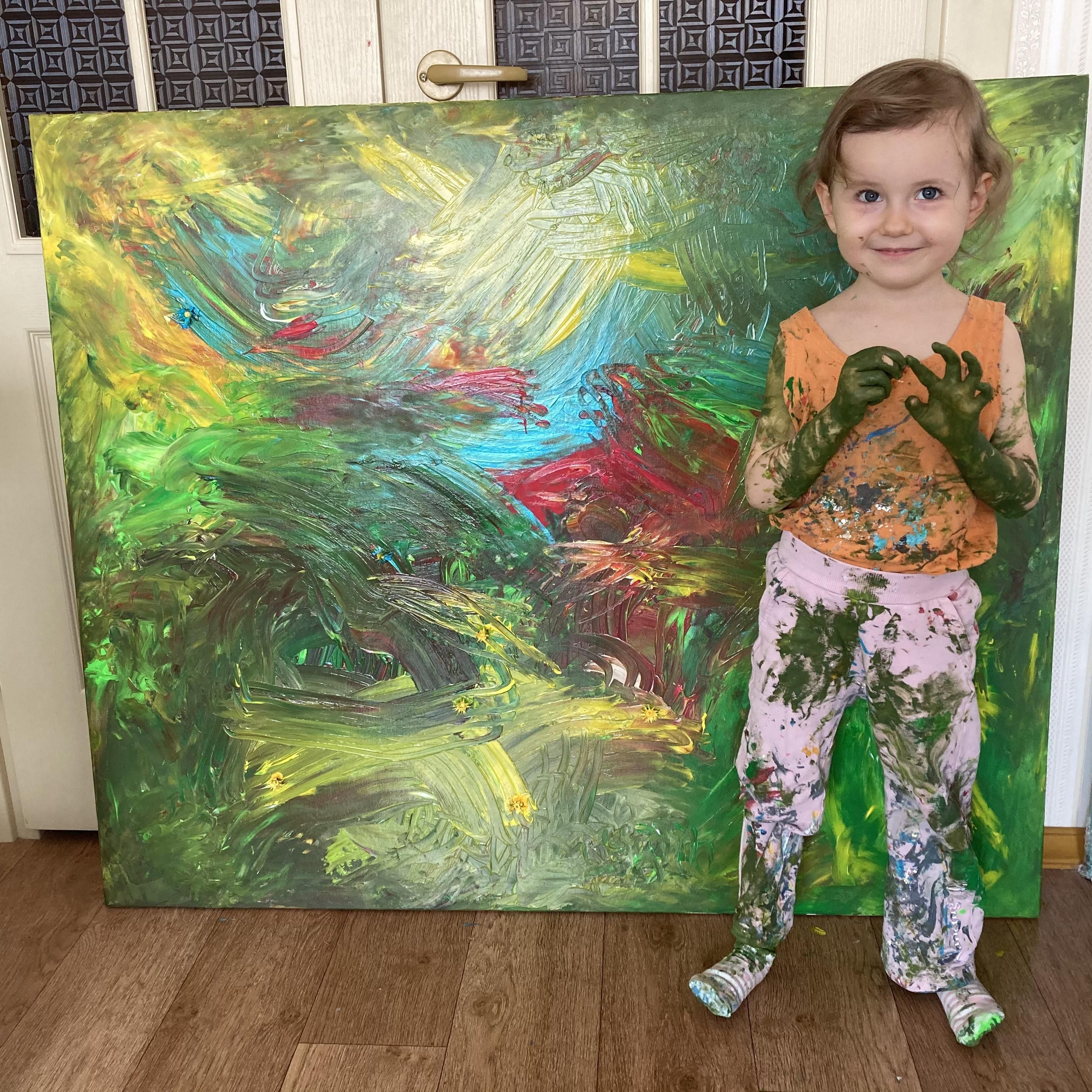 3 year old abstract painter