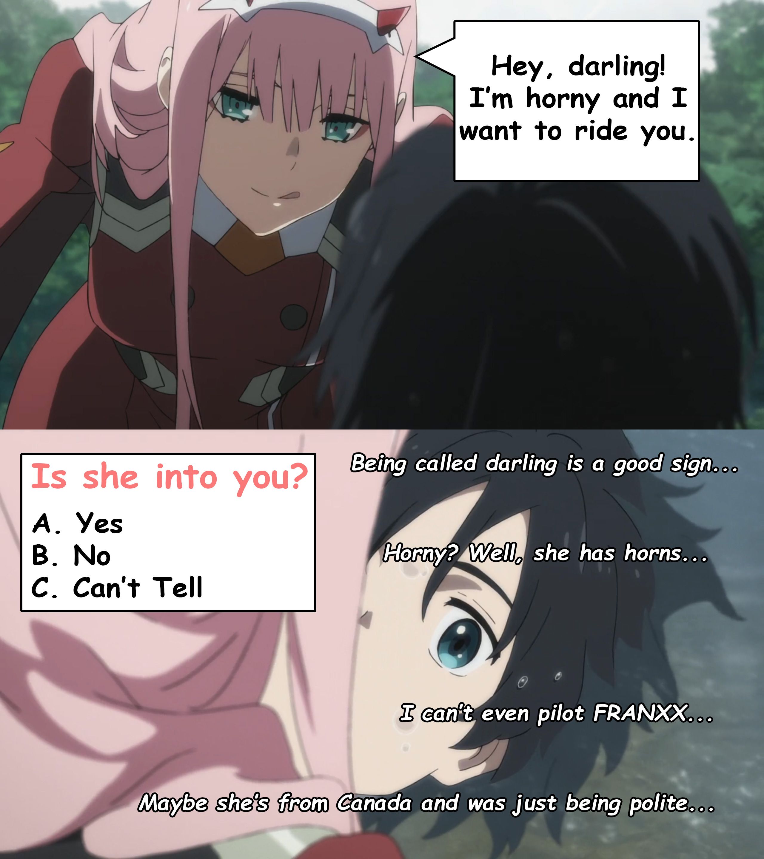 Is Zero Two Into You?