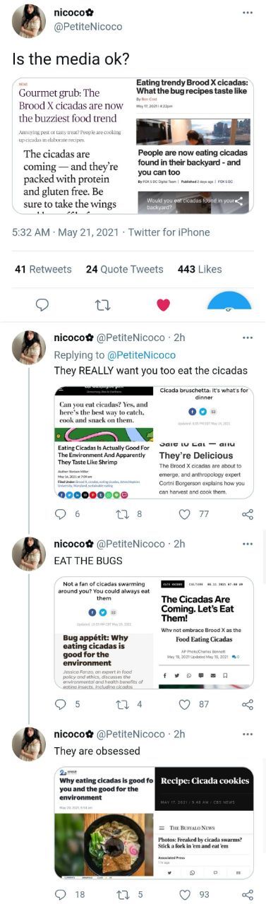 All of a sudden, cicadas