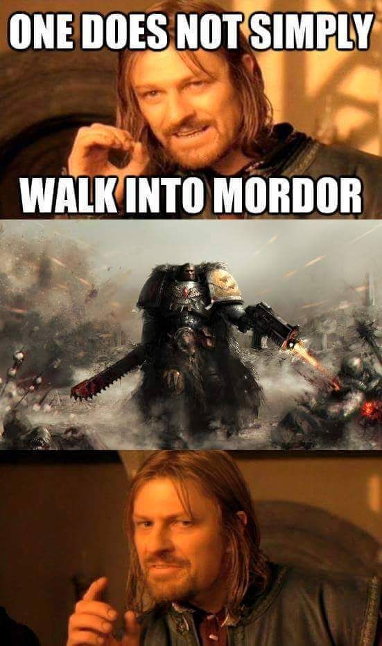 If LoTR had Space Marines there wouldnt be a Mordor