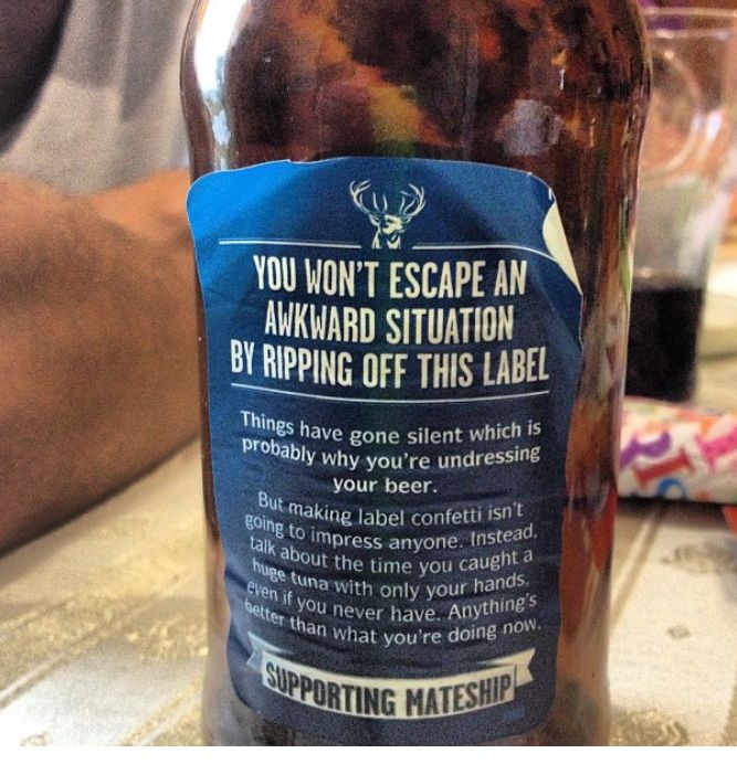 A funny beer label