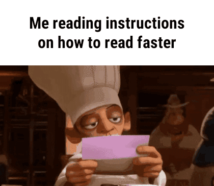 gotta read fast