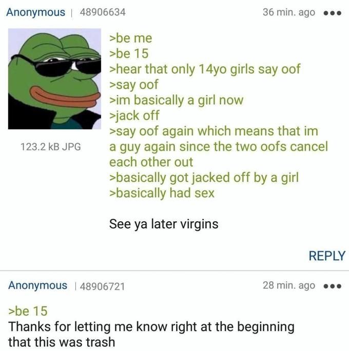 If you say YEET instead then you're a pedophile