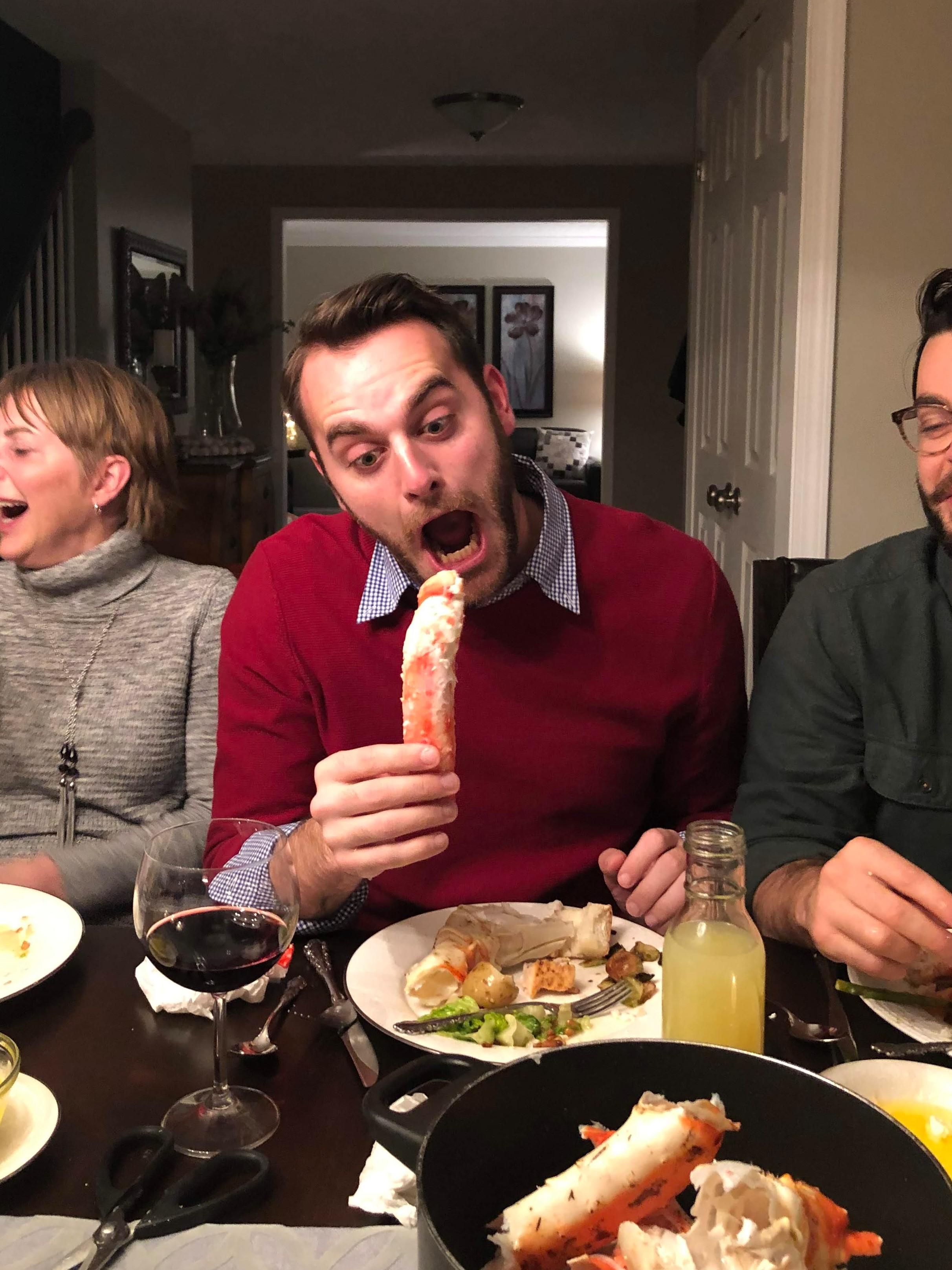 Pulled out this unbelievably phallic crab leg at my mom's birthday dinner. Finally understanding why she requests crab every year.