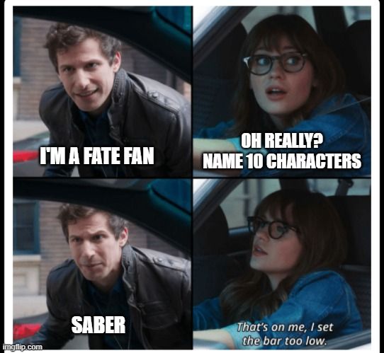 Yet another fate x brooklyn 99 meme xoxo
