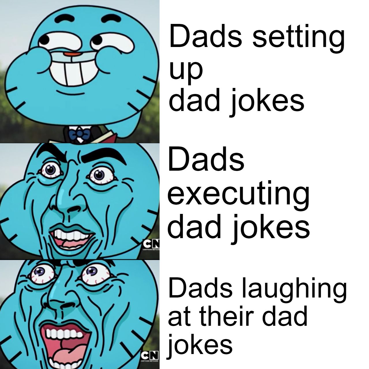The three main stages of Dad jokes