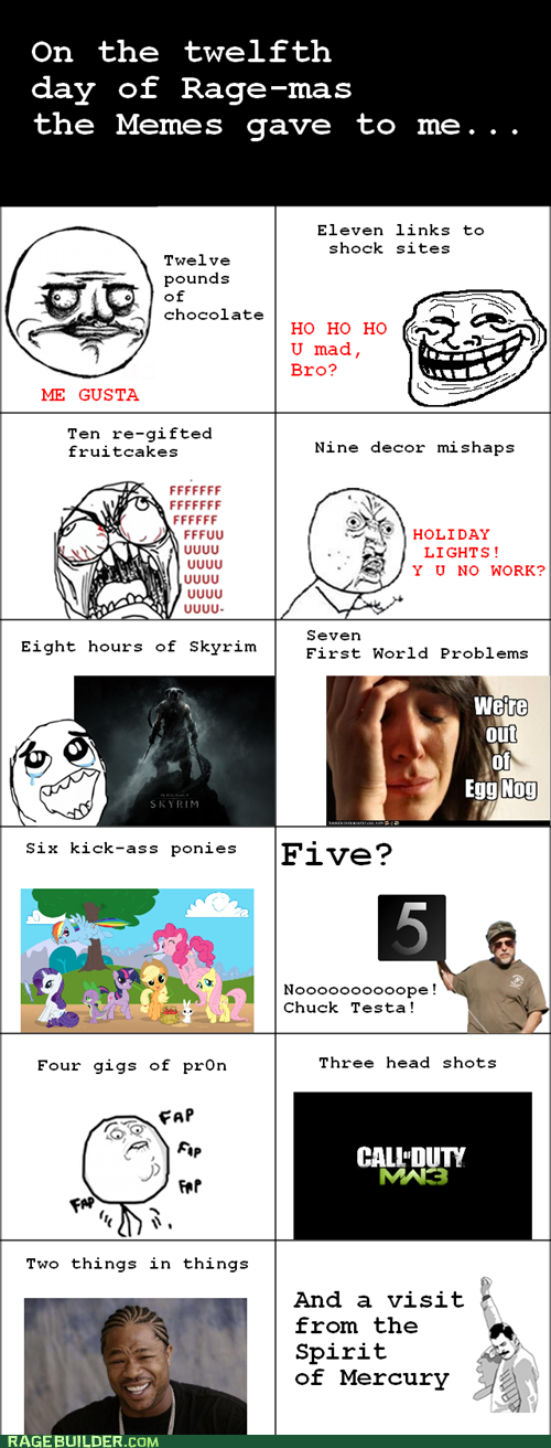 On the twelfth day of rage-mas...