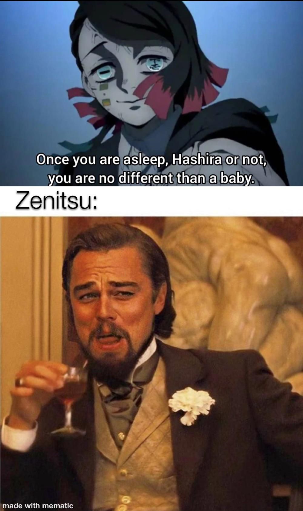 Zenitsu when sleeping