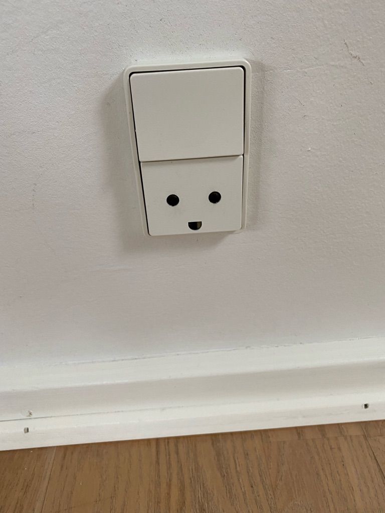 Visiting Denmark, even the power outlets are happy!