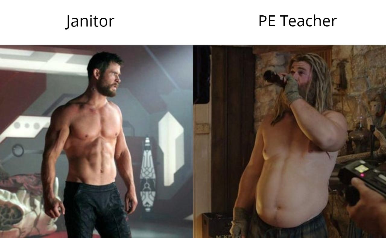 Janitor vs PE Teatcher