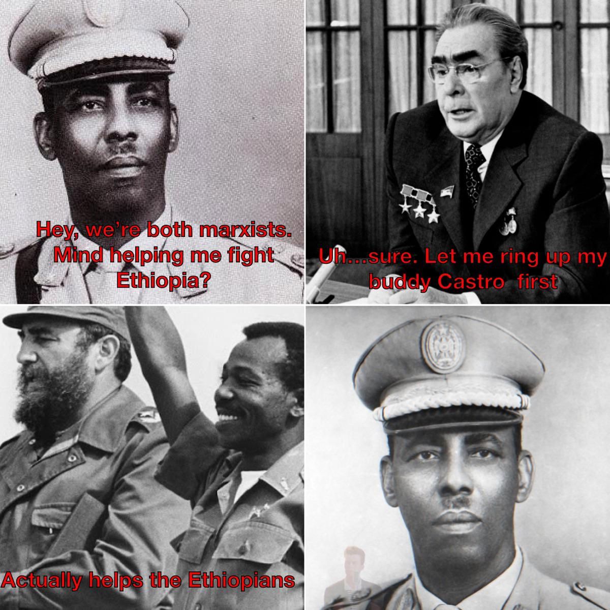 Siad Barre says to ignore the Hitler stach