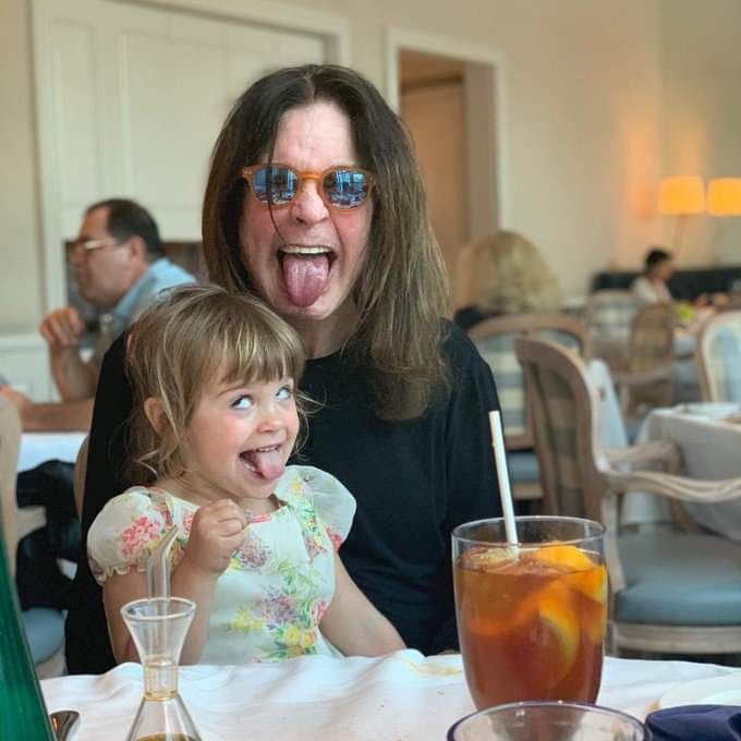 Ozzy and his granddaughter.