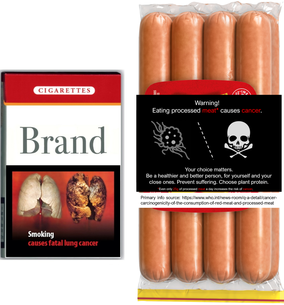 If animal product came with warnings similar to cigarettes