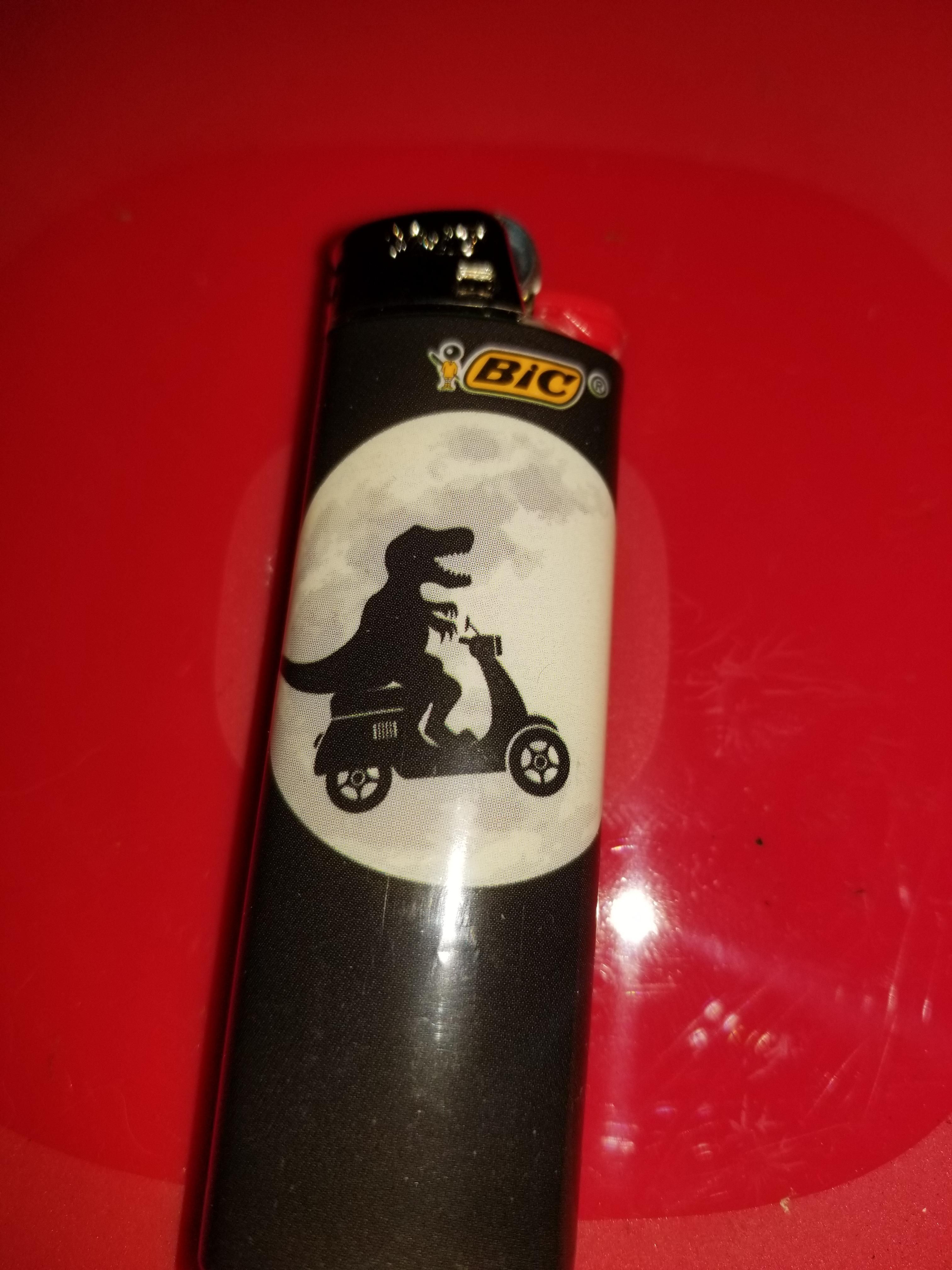 Clerk rang up a random BIC lighter. I saw it and died. All I could think was, "Wheeeee!"