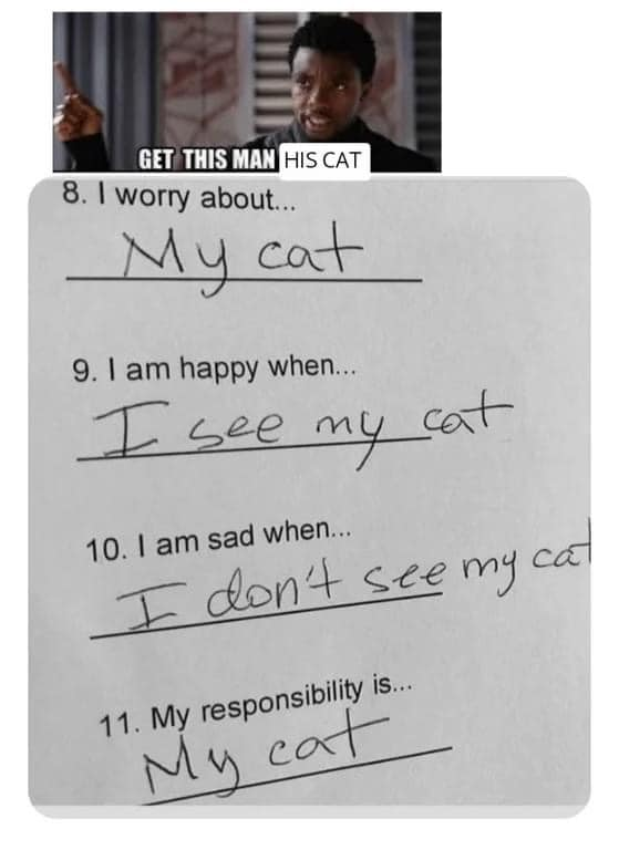 Give him a cattt