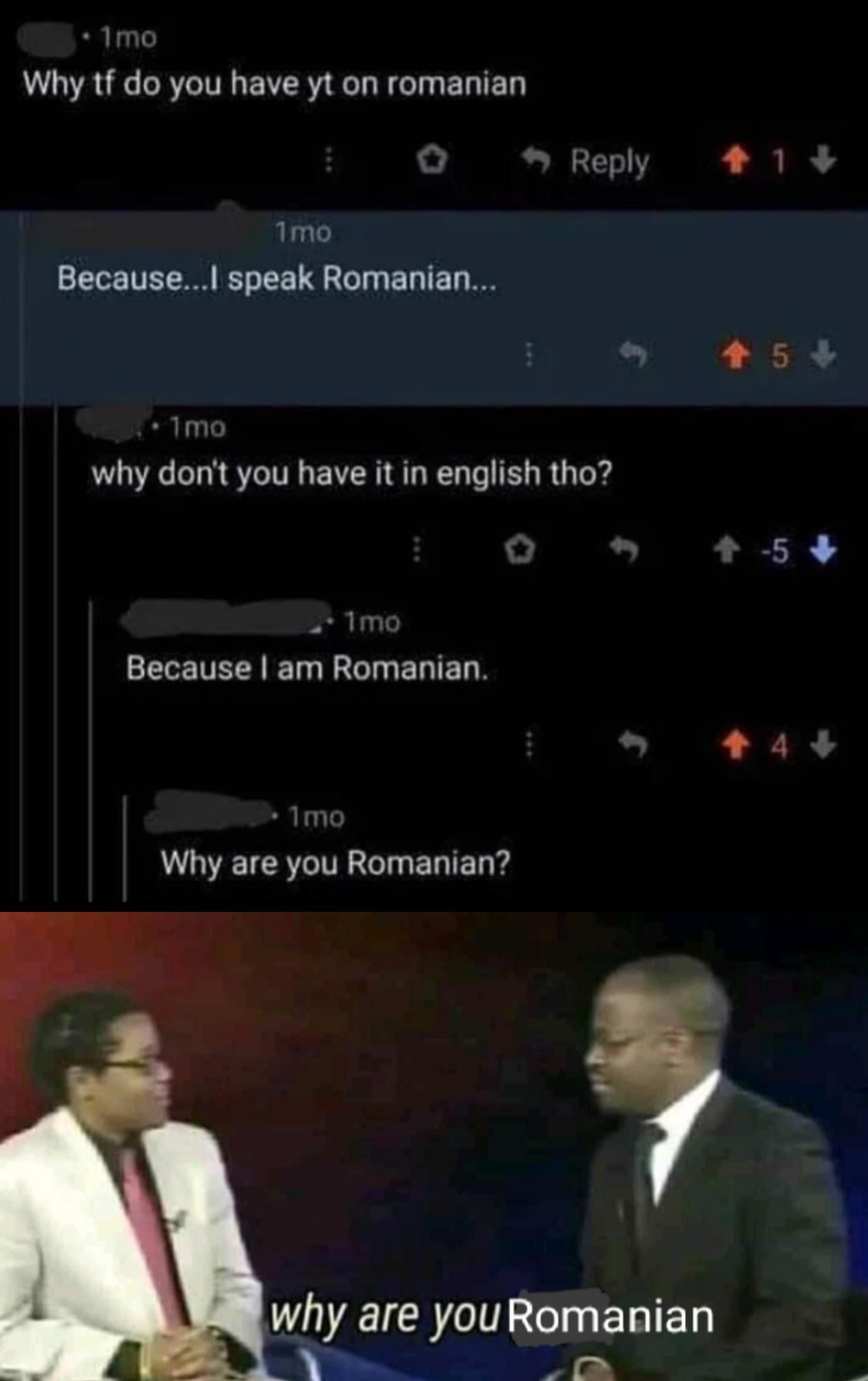 Why are you Romanian