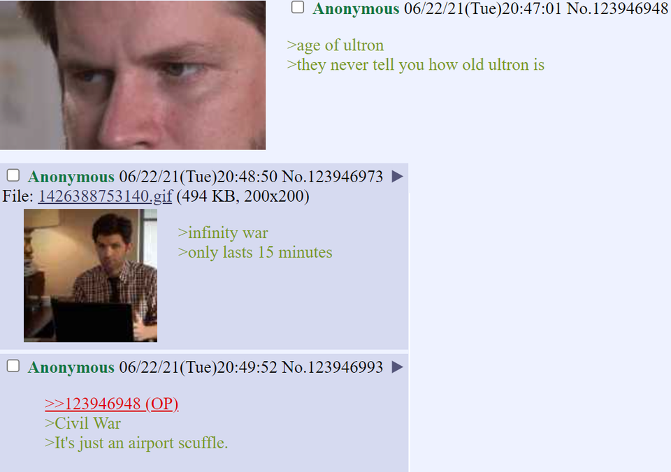 Anon is annoyed with Marvel