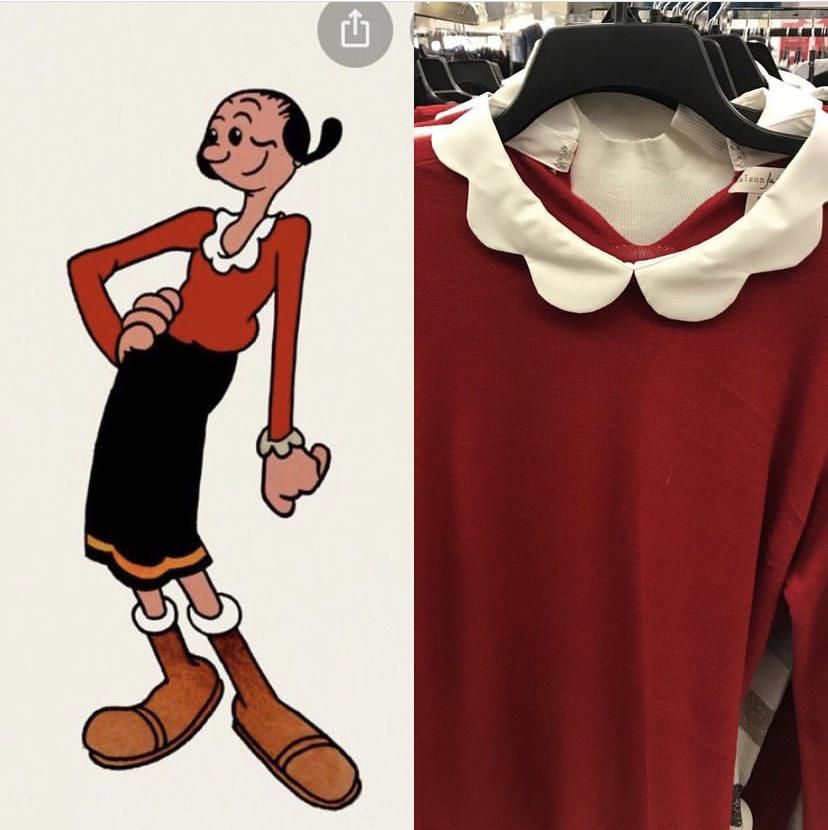 Saw someone post about bad fashion, so I thought I’d share this Popeye inspired look.