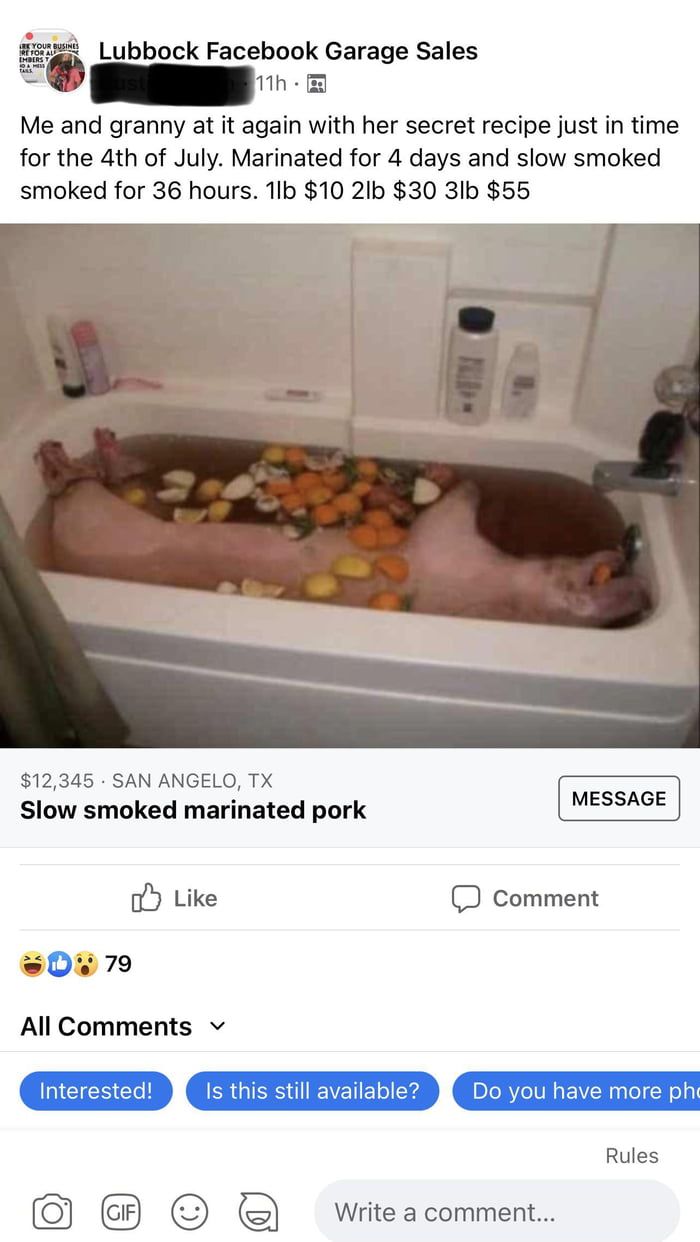 good ol' tub pork