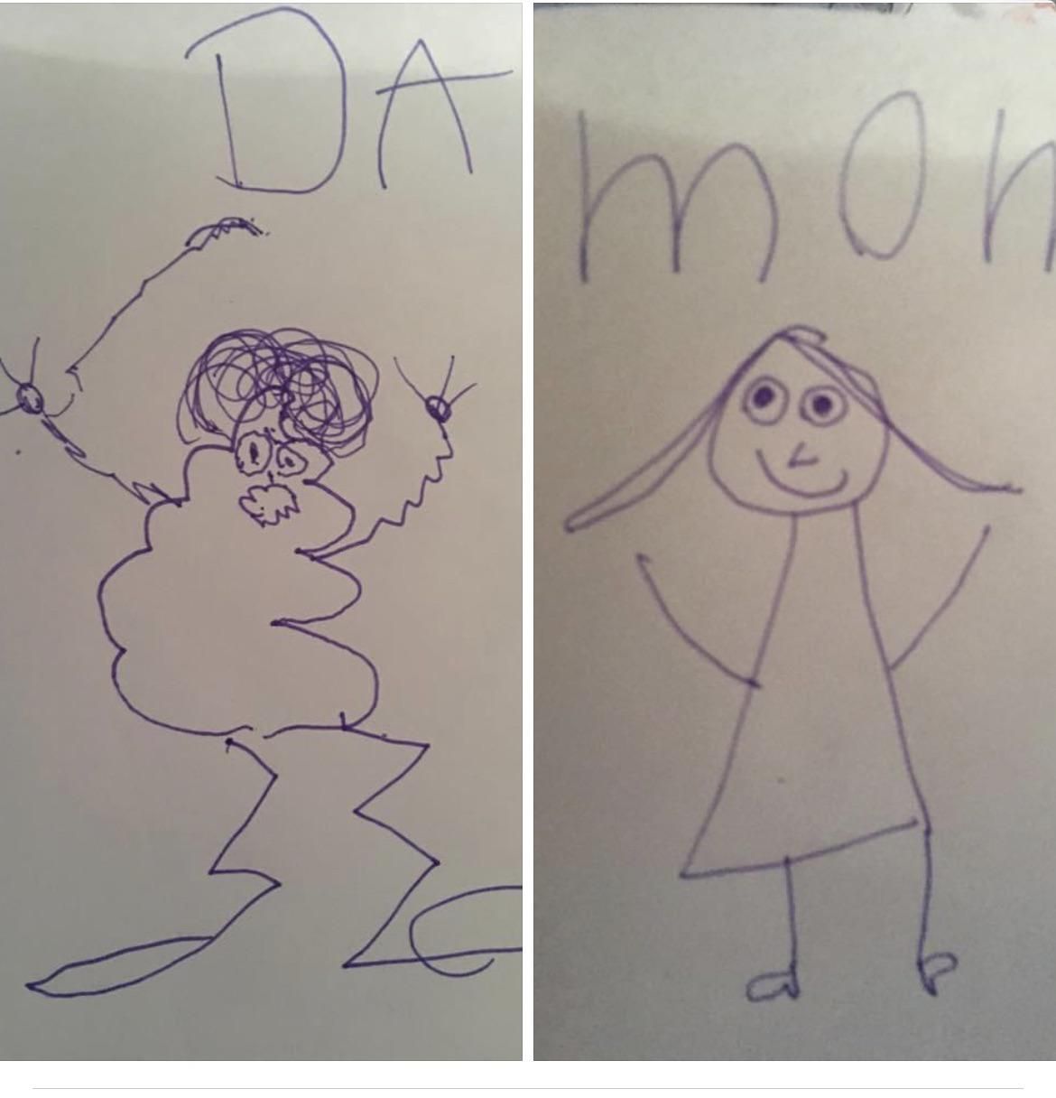 How my kid views me and my wife.