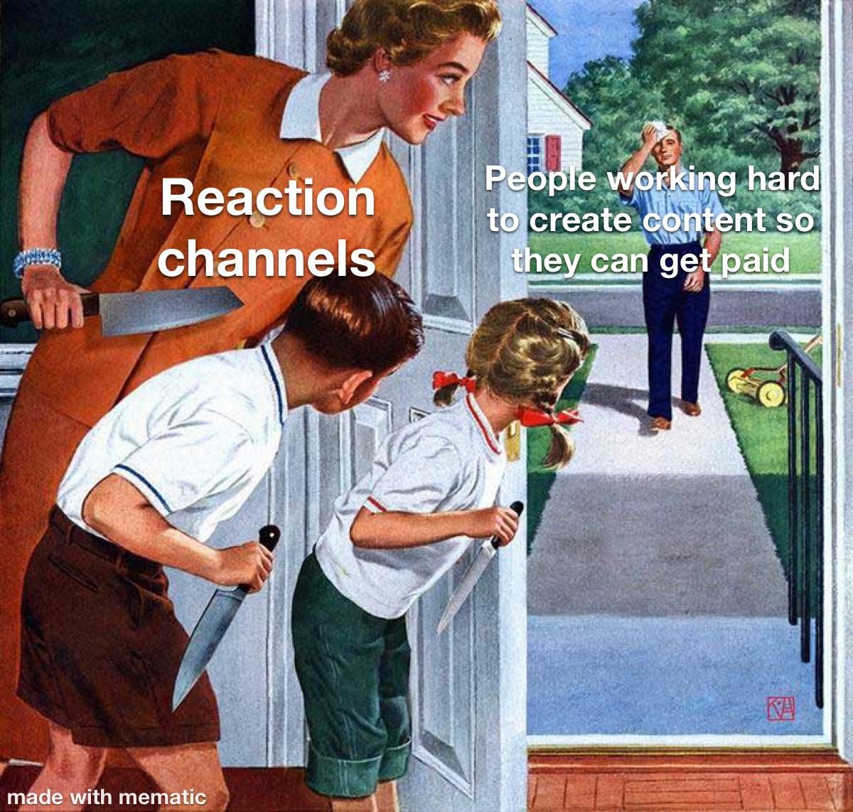 I’m sorry but most reaction channels are so low effort