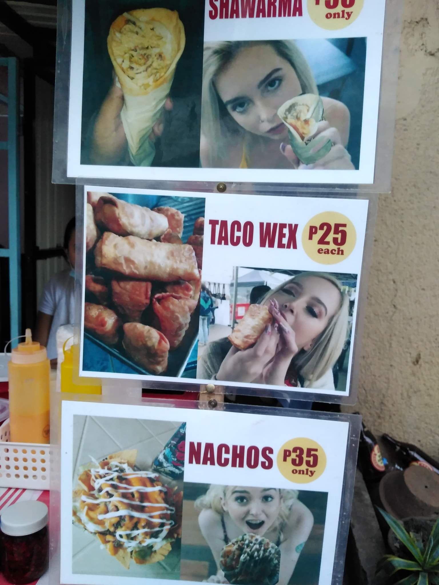 A Street-Food Vender Menu-Board in my Town