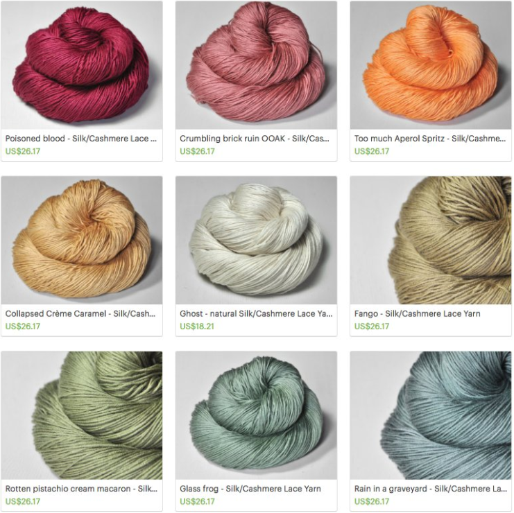 Is the person naming these yarns doing alright?