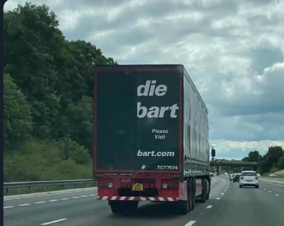 Sideshow Bob stealing lorries again....