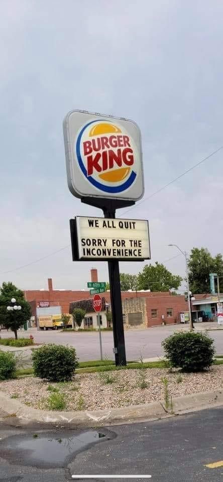 No more burgers