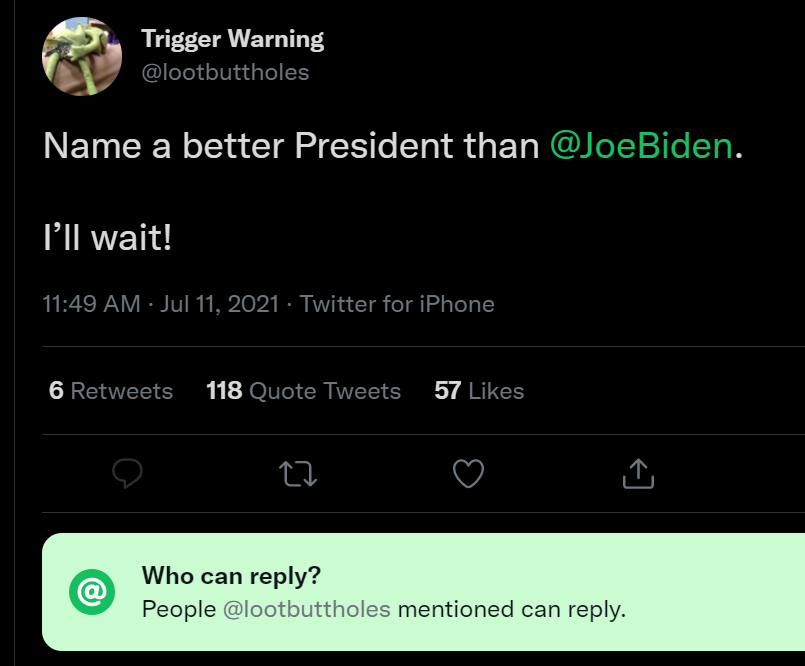 Joe Biden. Jooe Biden. Jooooooeeee Biden.