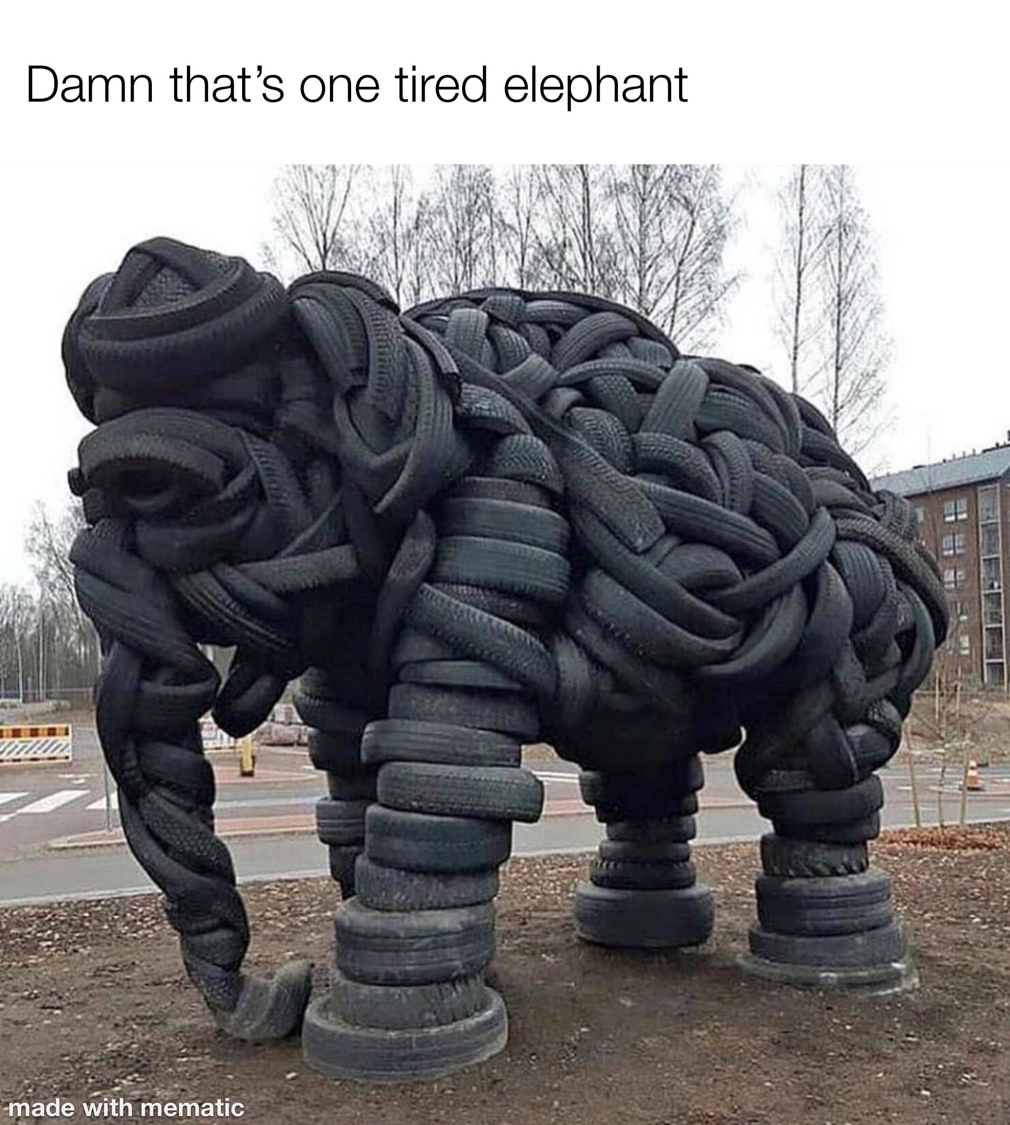 Poor elephant.